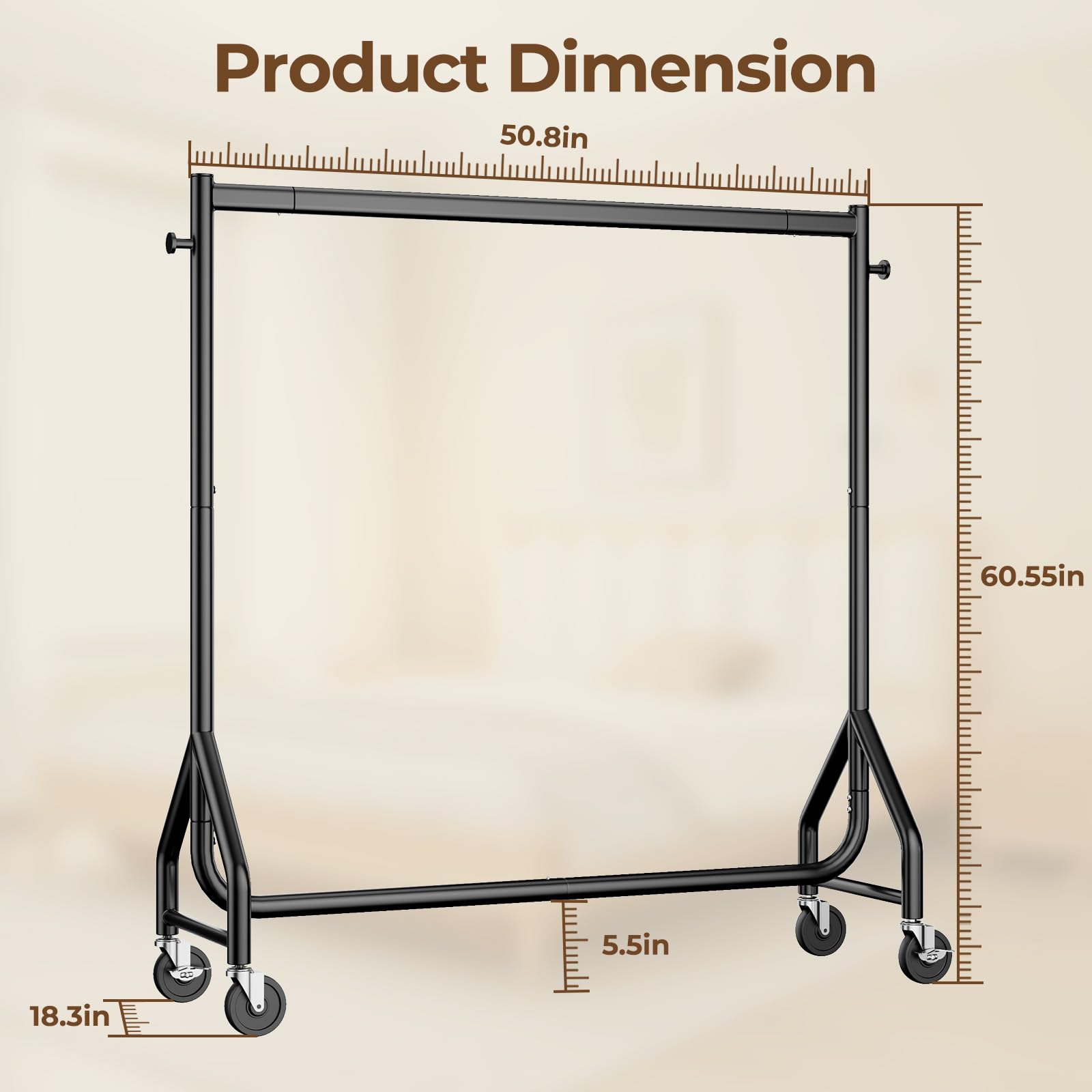 HYSEYY boutique display ready rack in showroom setting