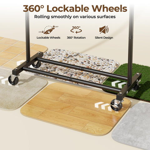 HYSEYY clothes rack easy assembly for fast setup.