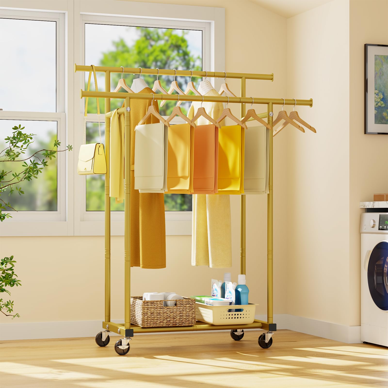 HYSEYY compact design fits bedrooms, laundry rooms, and living spaces.