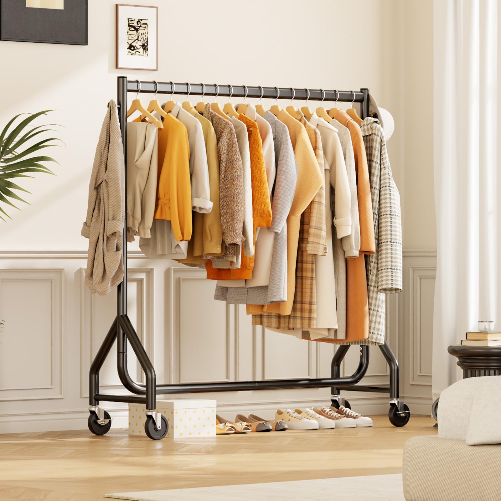 HYSEYY dorm bedroom organization rack in a compact space
