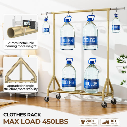 HYSEYY extendable hanging rod for flexible garment storage