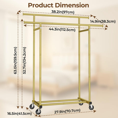 HYSEYY gold finish adds a premium look to any room.