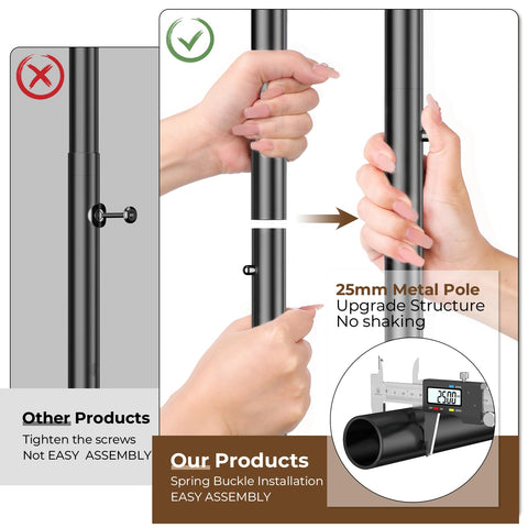 HYSEYY adjustable length and height to fit space and capacity needs.