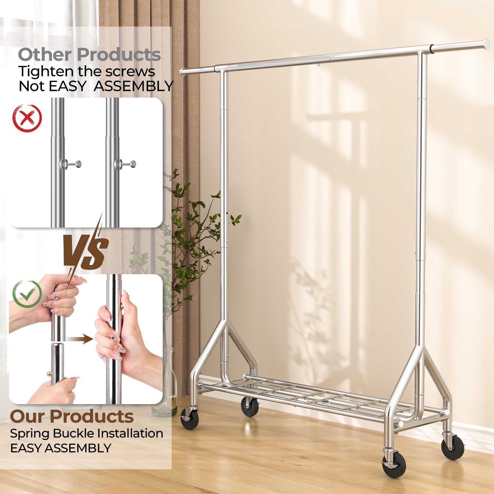 HYSEYY mesh shelves provide breathable storage for shoes and accessories.