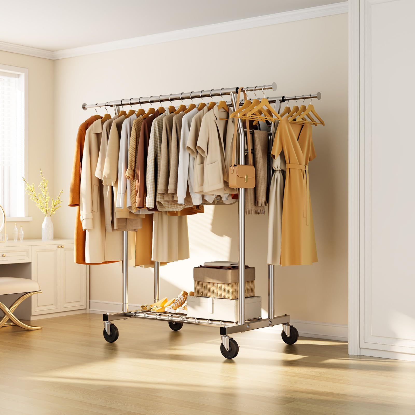 HYSEYY store-display-ready rack shows versatile use in retail or home.