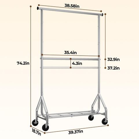 HYSEYY rolling wheels enable easy repositioning around a room.