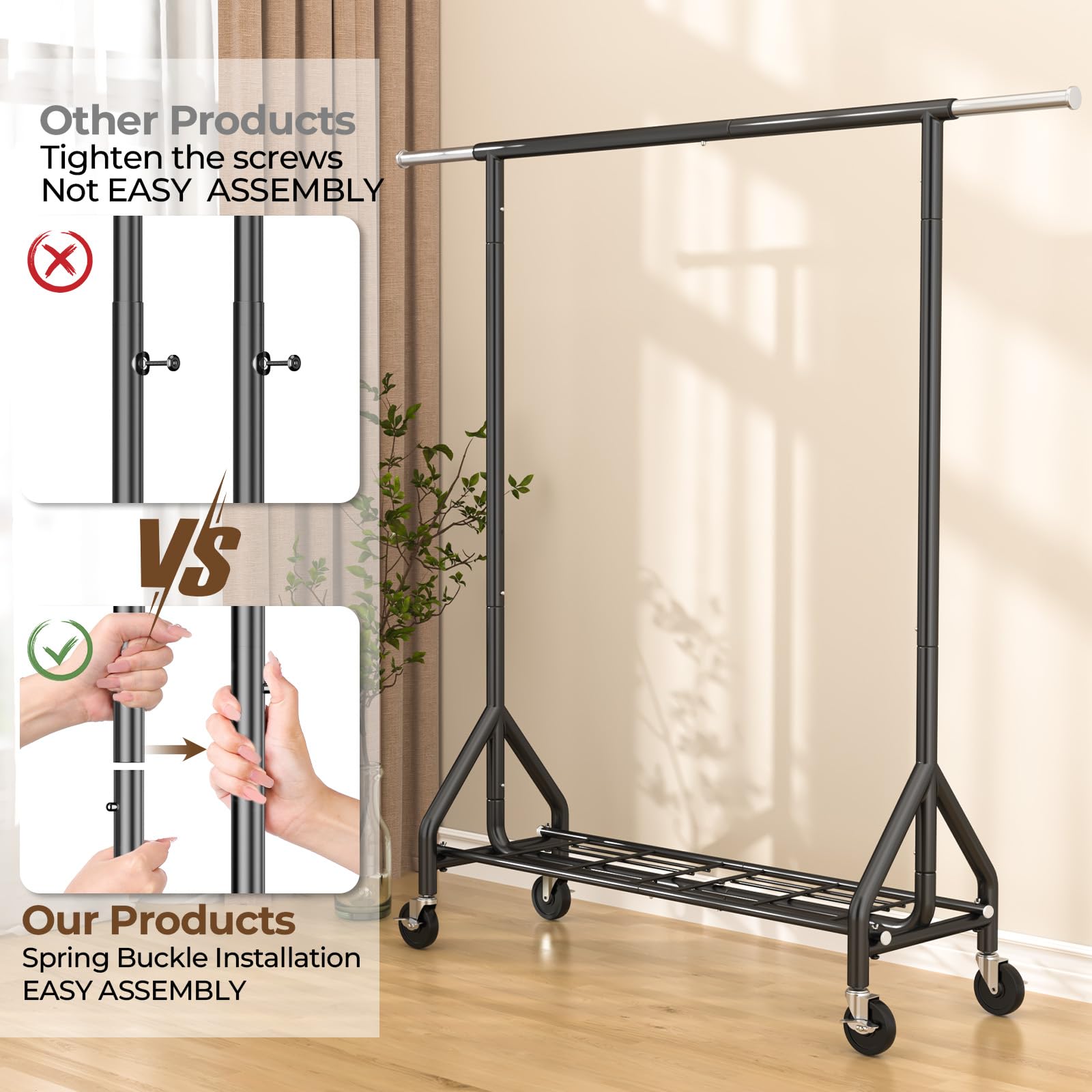 HYSEYY lockable wheels for secure use and parking