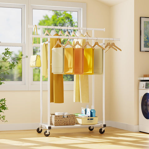 HYSEYY wardrobe on wheels suits bedrooms, laundry rooms, and living spaces.
