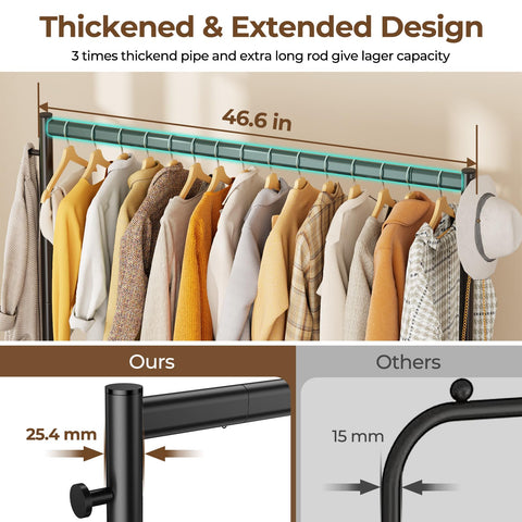 HYSEYY rack showing side hooks for accessories