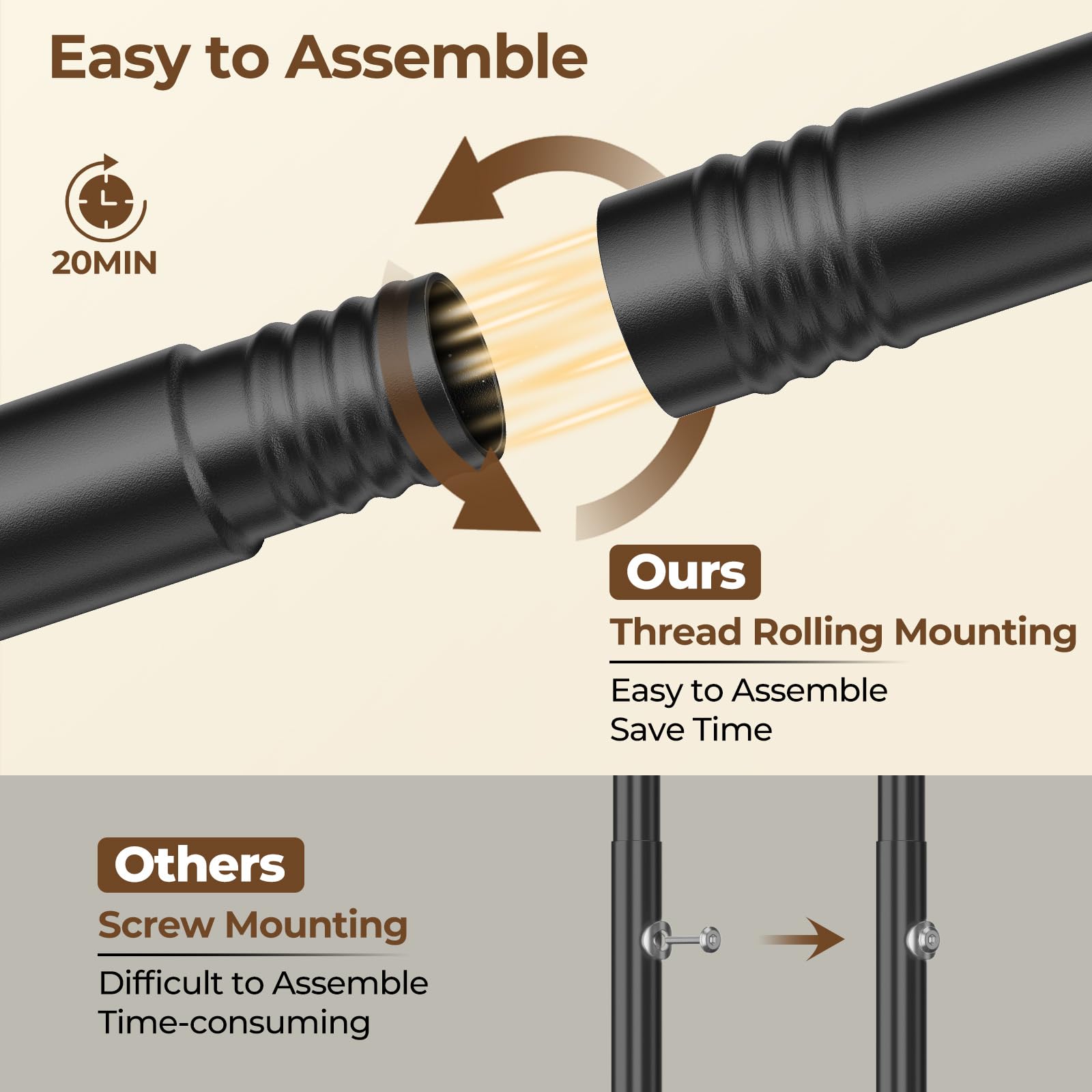 HYSEYY upgraded assembly method speeds setup and reduces wobble