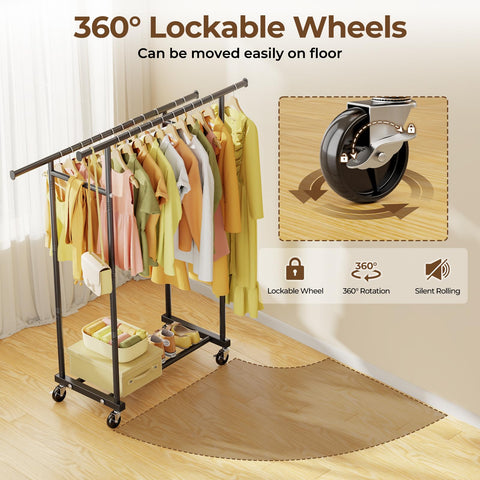 HYSEYY wardrobe rack bottom shelf keeps shoes and luggage neatly organized