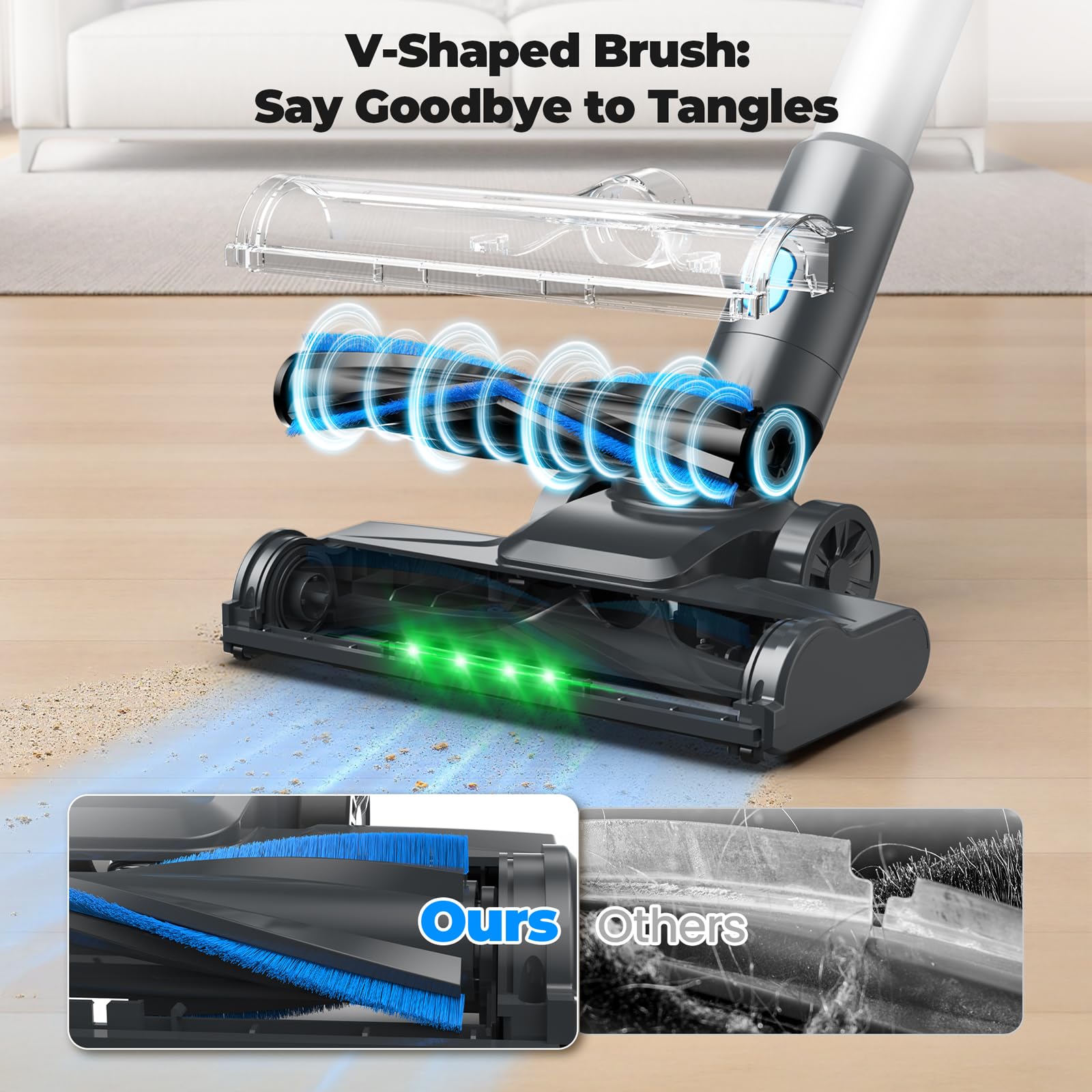 Hysinixs Vacuum Cleaner with HEPA filtration captures fine dust and hair.