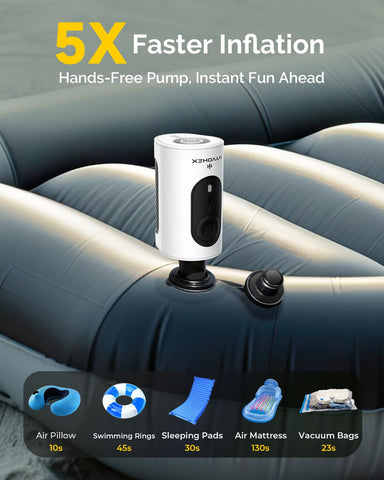 HYVOHEX air pump dual vent cooling maintains performance during extended use