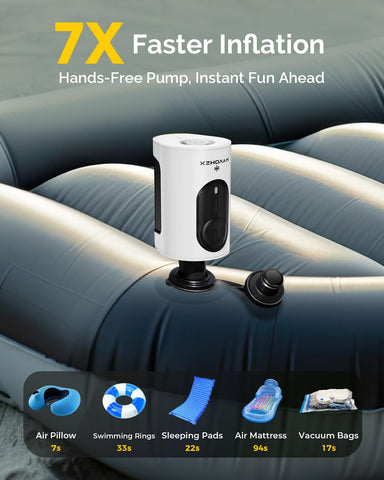 HYVOHEX ultra-fast inflate mode speeds up sleeping pad setup outdoors