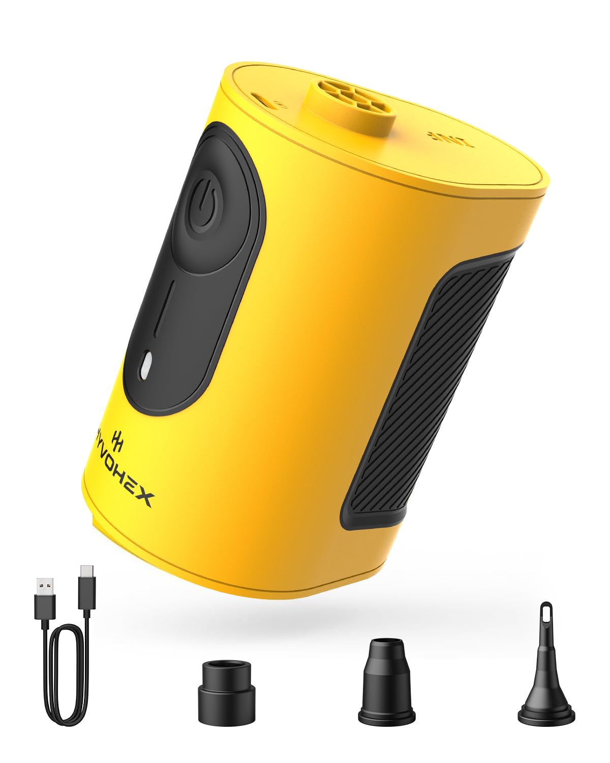 HYVOHEX portable air pump with compact design for quick inflates on the go.