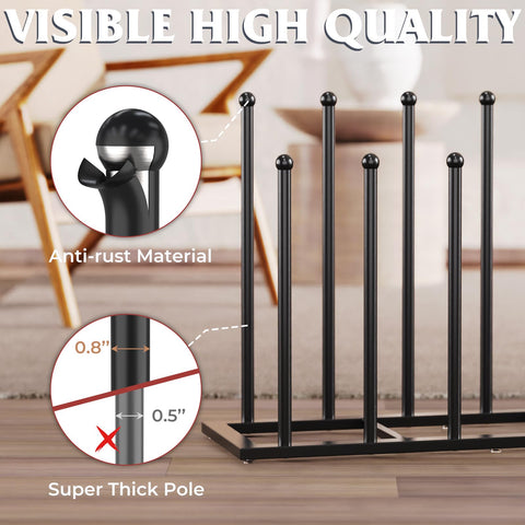 HzTinT boot rack features 12 thick poles for strong boot support