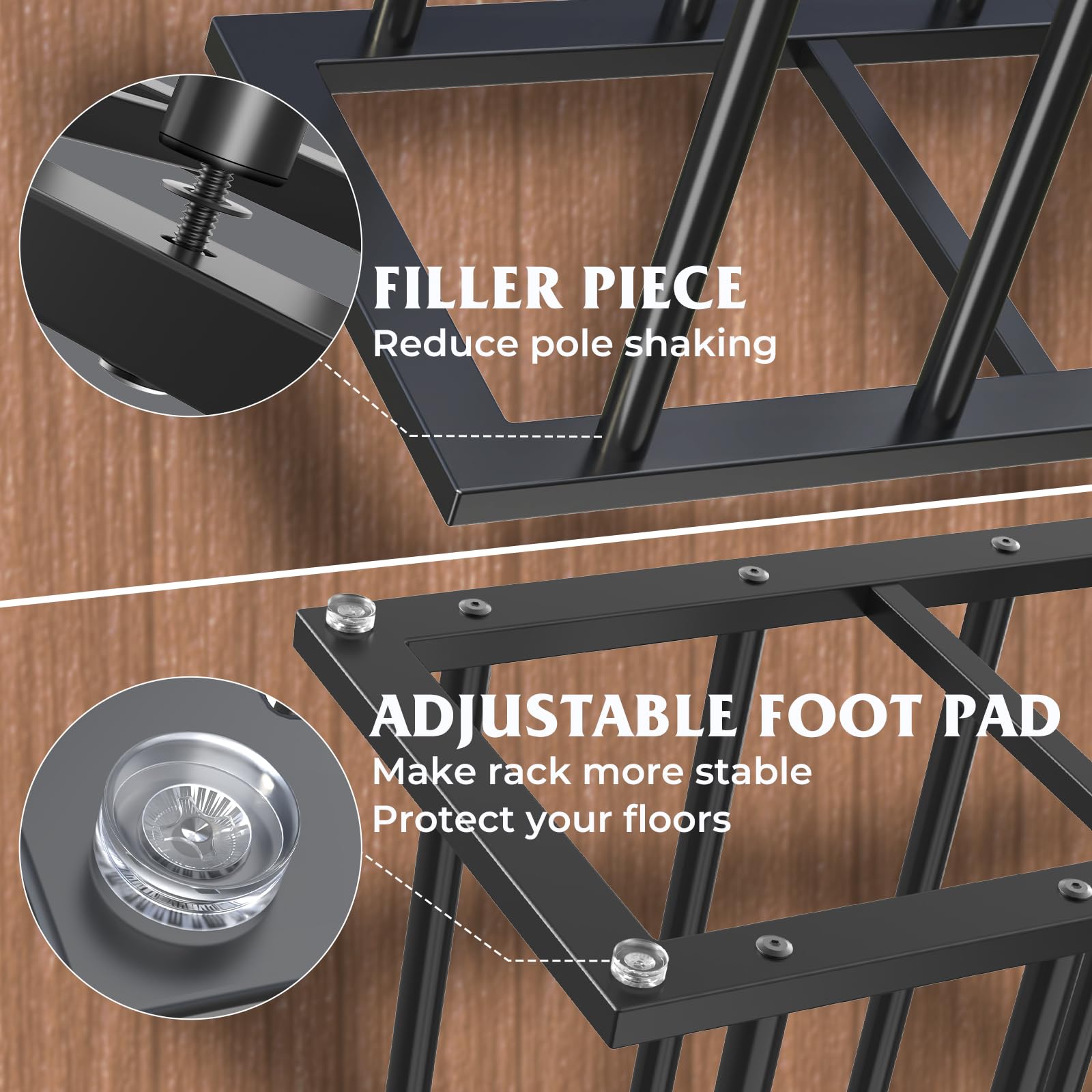 HzTinT boot rack stable base with silicone feet protects floors