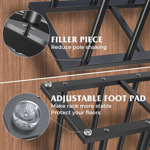 HzTinT boot rack stable base with silicone feet protects floors
