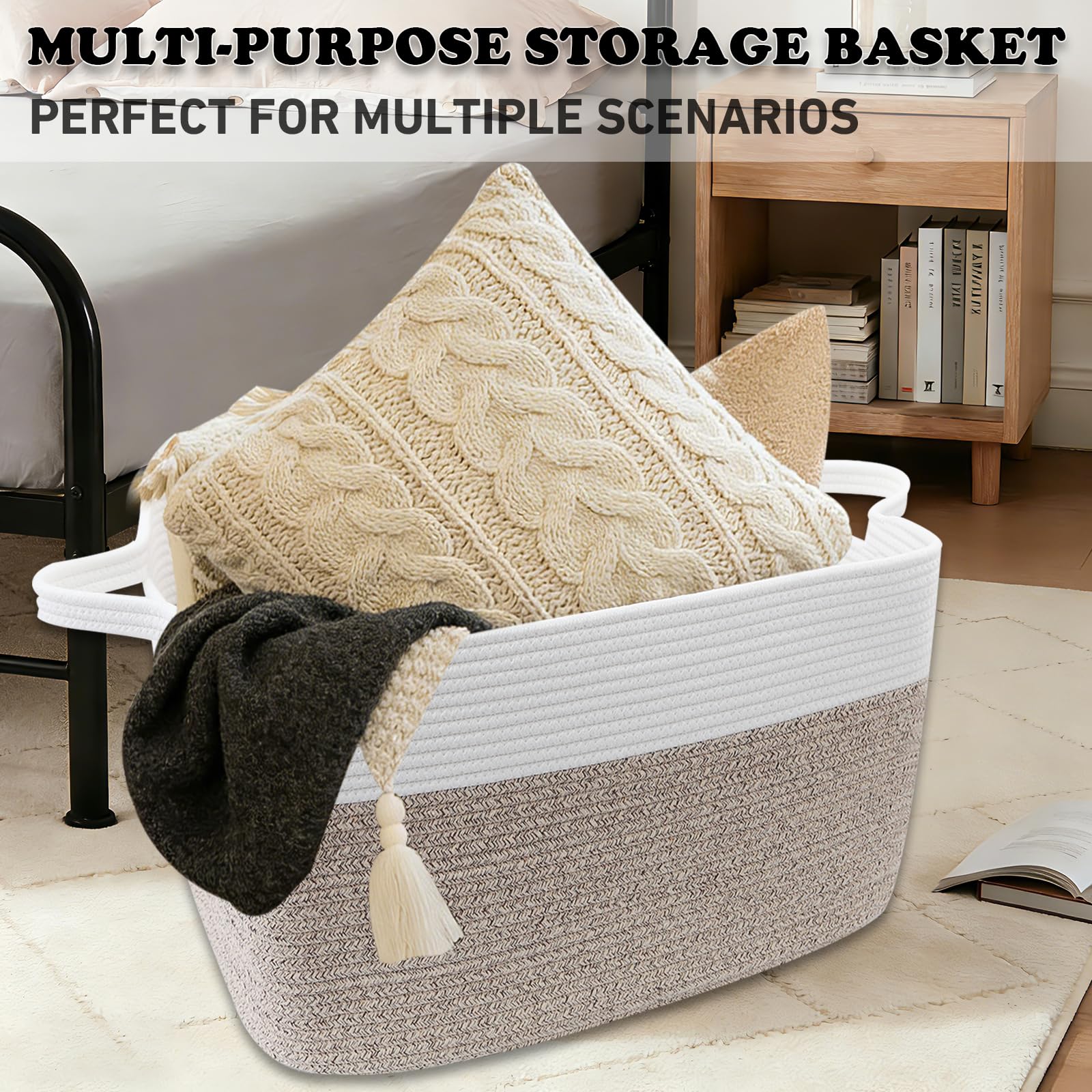 HZFTJOY multiroom organization basket helps declutter nursery and bedroom