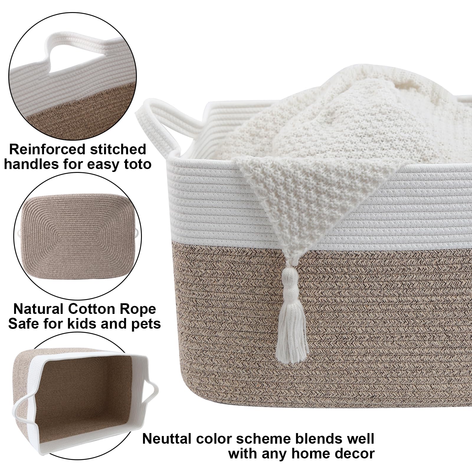 HZFTJOY woven rope texture highlights natural craftsmanship and durable use