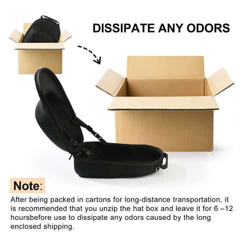HZJYW hat travel case features adjustable strap for easy transport.