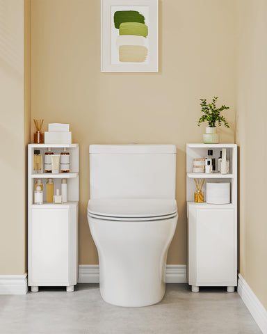 Hzuaneri adjustable shelves bathroom cabinet adapts to items of varying heights