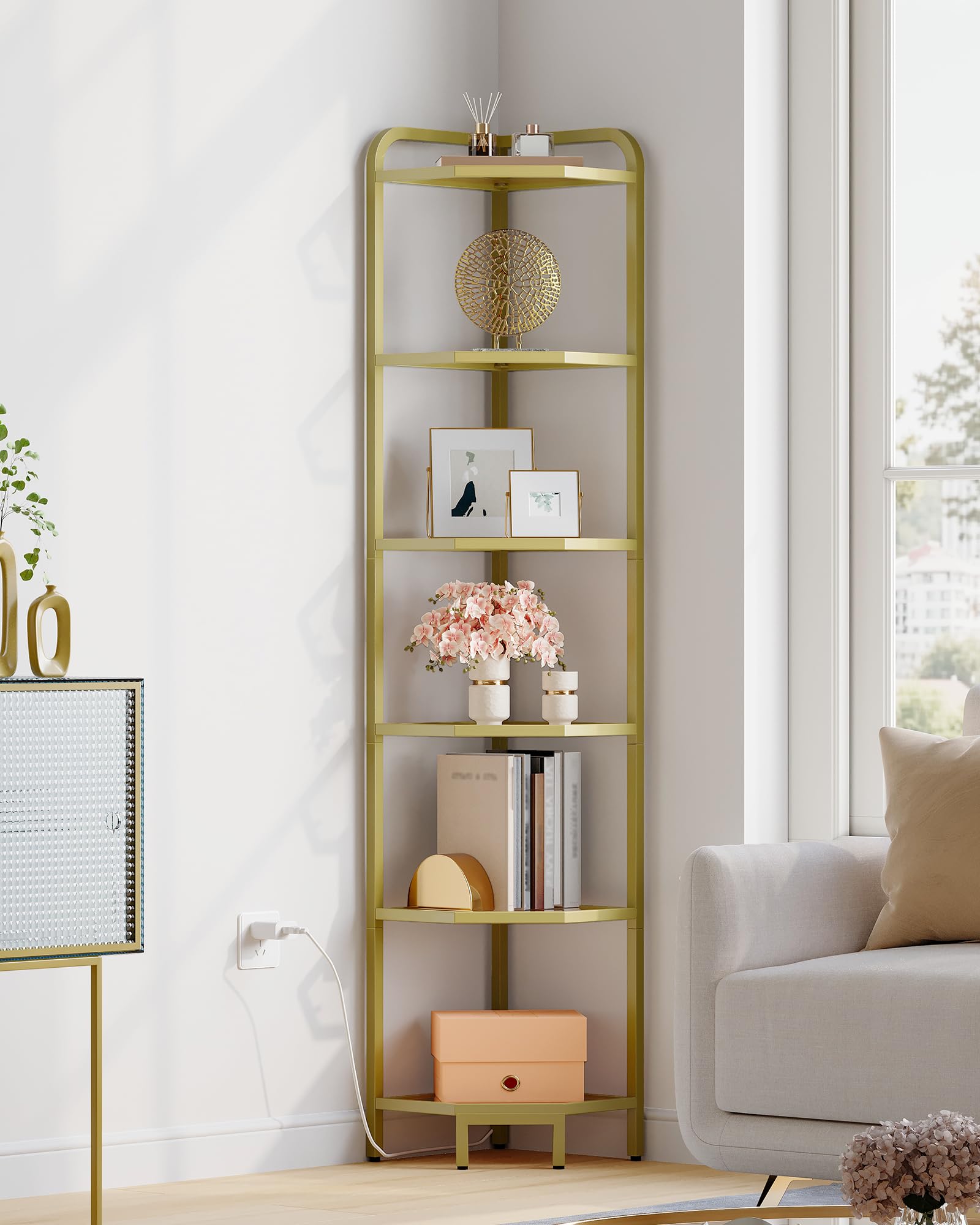 Sturdy steel frame with anti-tip kit ensures stable placement.