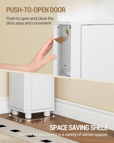 Hzuaneri base space design facilitates cleaning under and around the cabinet.