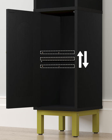 Hzuaneri anti-tip kit and metal legs provide stability.