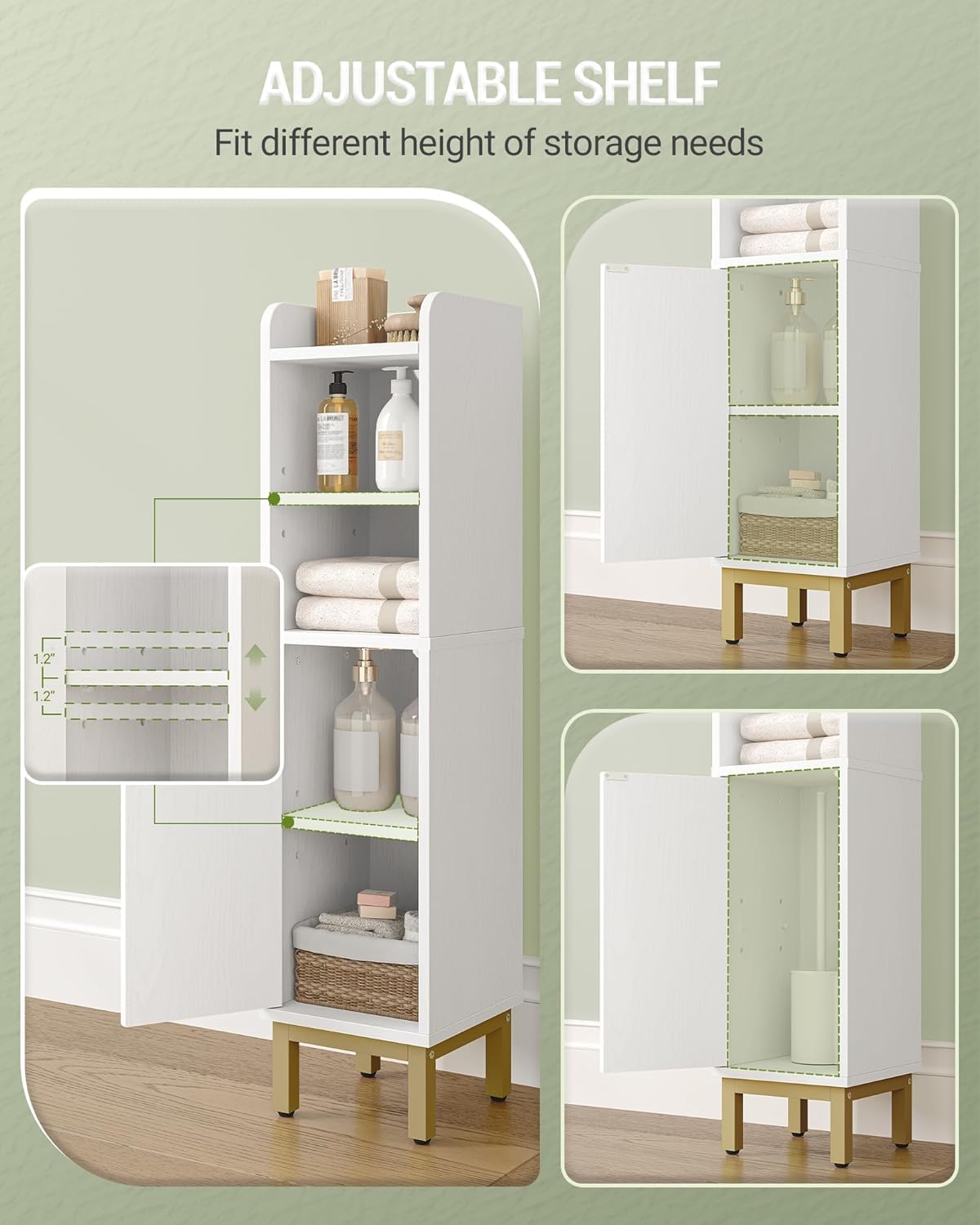 Arched door design of Hzuaneri cabinet with clean white finish