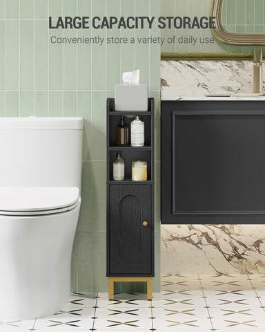 Hzuaneri bottom cabinet conceals spare toilet paper neatly.