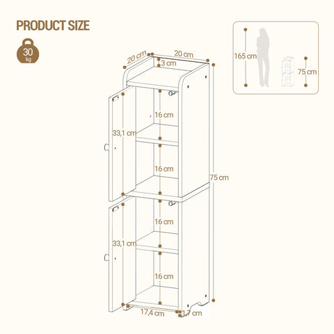 Hzuaneri multi-layer storage for toilet paper and bath products