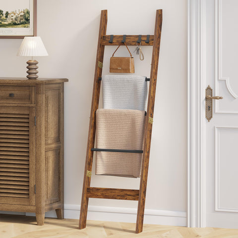 Hzuaneri blanket ladder with sturdy construction supports heavy quilts