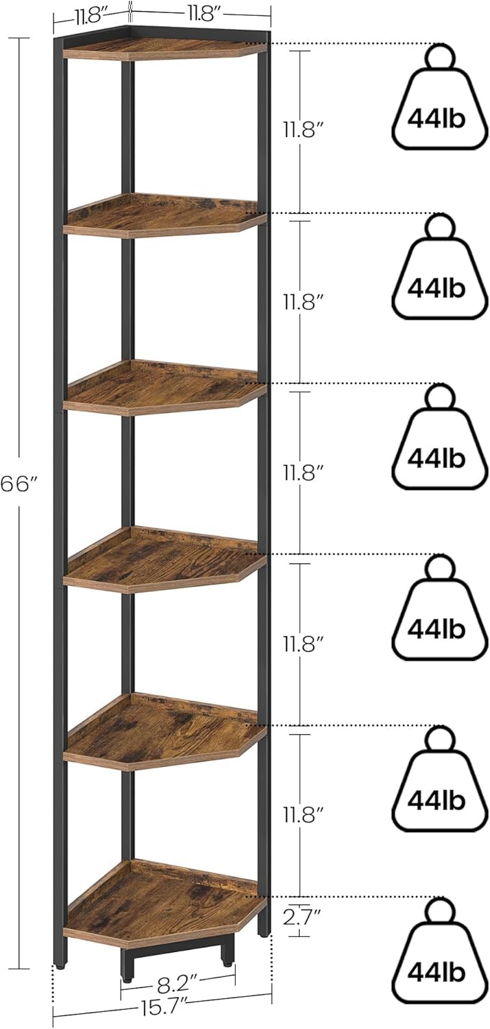 Hzuaneri assembly-ready corner shelf stand with clear instructions.