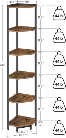 Hzuaneri assembly-ready corner shelf stand with clear instructions.