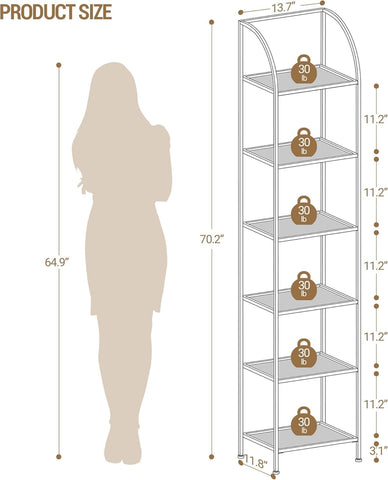 Hzuaneri gold steel-frame shelving highlights decorative items beautifully