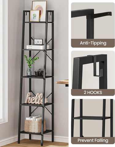 Hzuaneri ladder shelf assembly process with numbered parts