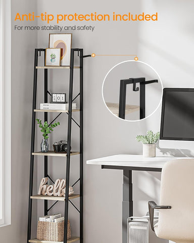 Hzuaneri ladder shelf assembly guide with numbered parts for quick setup