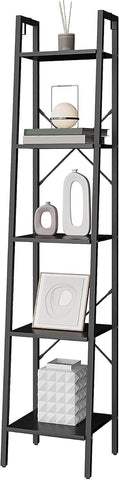Hzuaneri ladder shelf with books in a home office setup