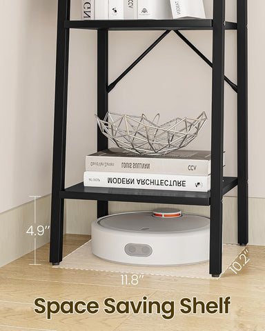 Hzuaneri ladder shelf industrial black finish for modern rooms