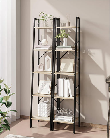 Hzuaneri ladder shelf in kitchen corner keeping utensils organized and accessible
