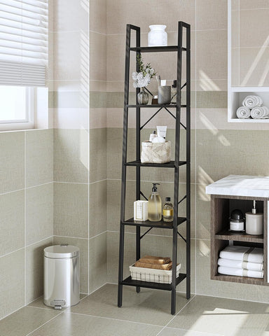 Hzuaneri ladder shelf with plants demonstrates decorative display at home