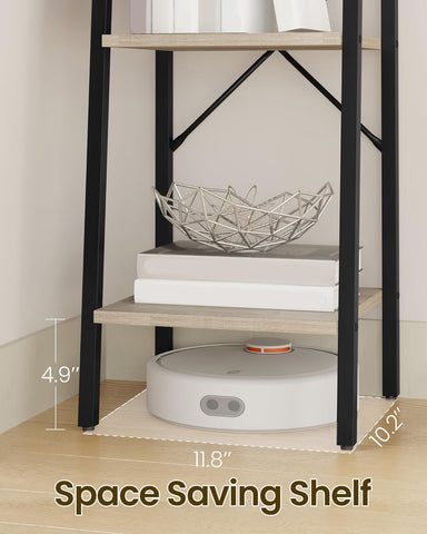 Hzuaneri ladder shelf with plants creating a verdant focal point
