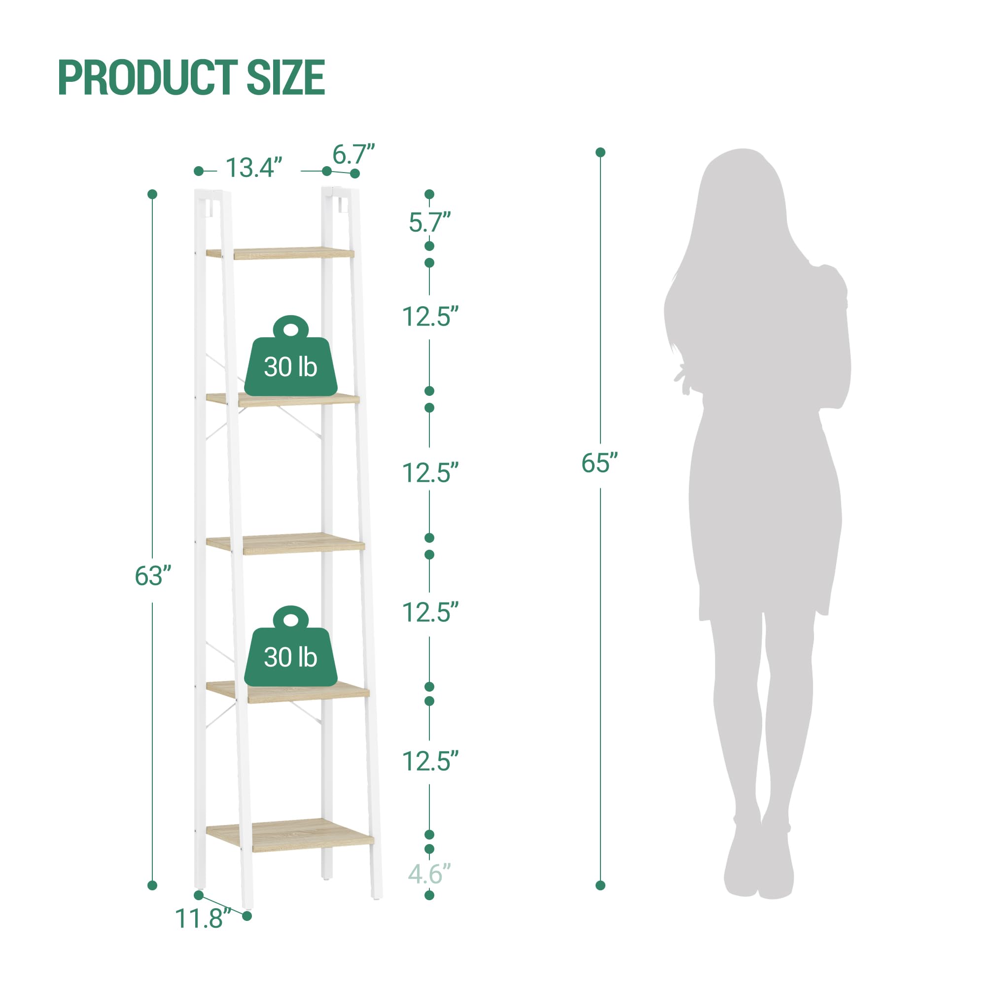 Side view highlights slim profile and ladder design.