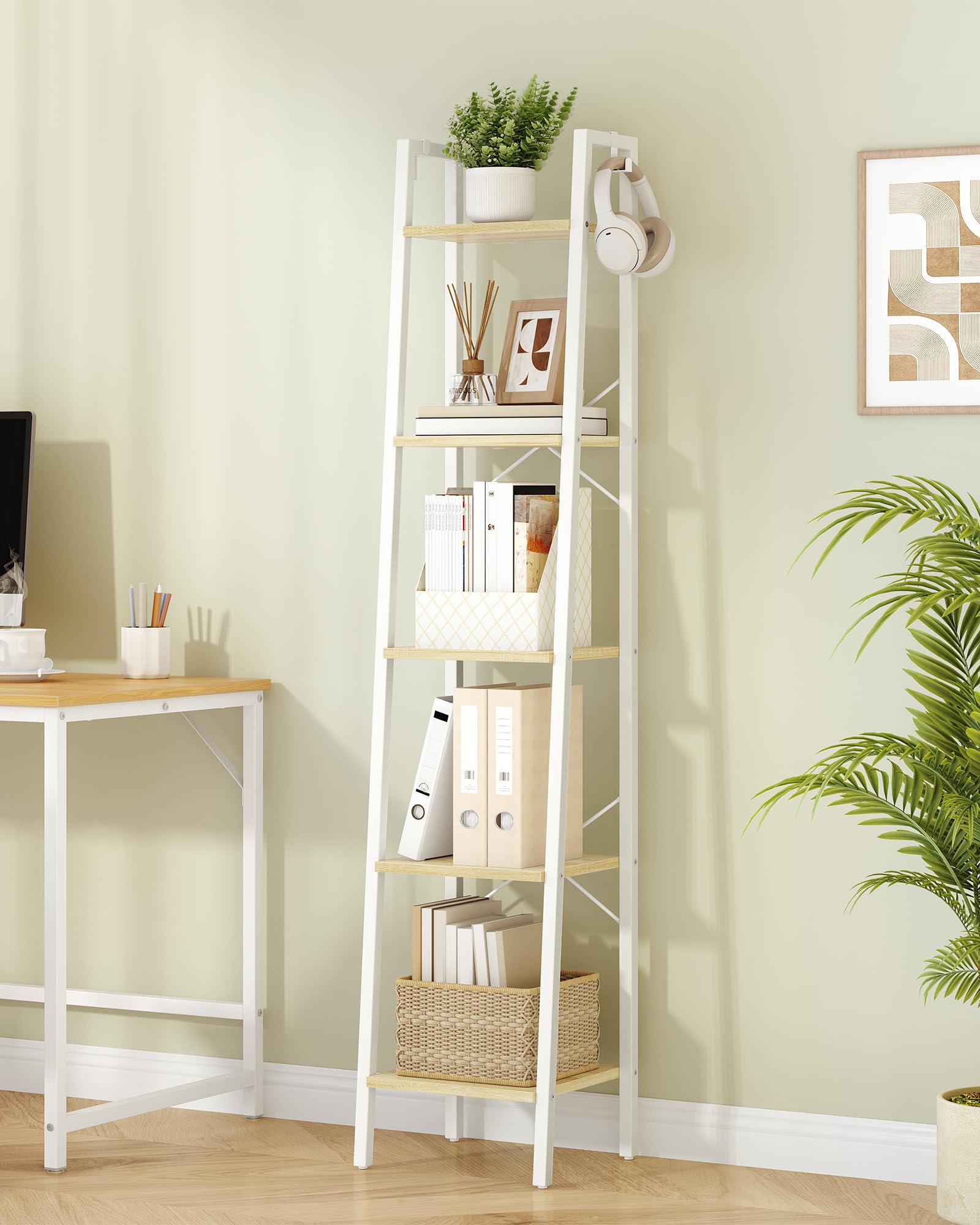 Space-saving design suits narrow corners and tight rooms.