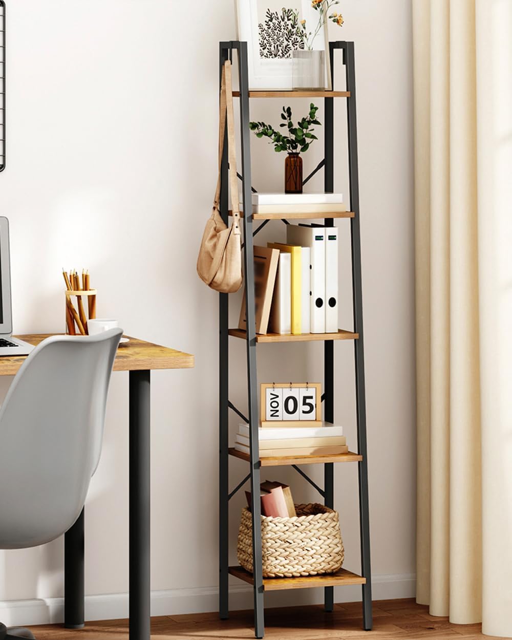 Hzuaneri sturdy frame offers reliable storage and stability.