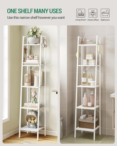Hzuaneri ladder shelf sturdy frame ensures reliable daily use.