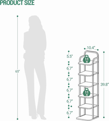 Hzuaneri narrow shoe tower side view ideal for small rooms