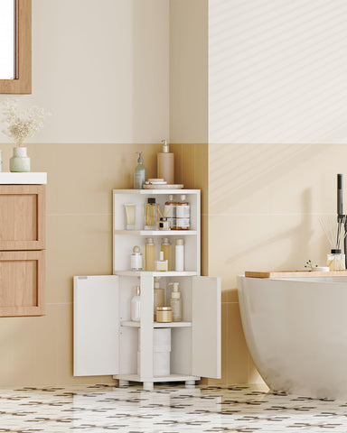 Hzuaneri narrow corner space storage keeps essentials within reach in a small bathroom