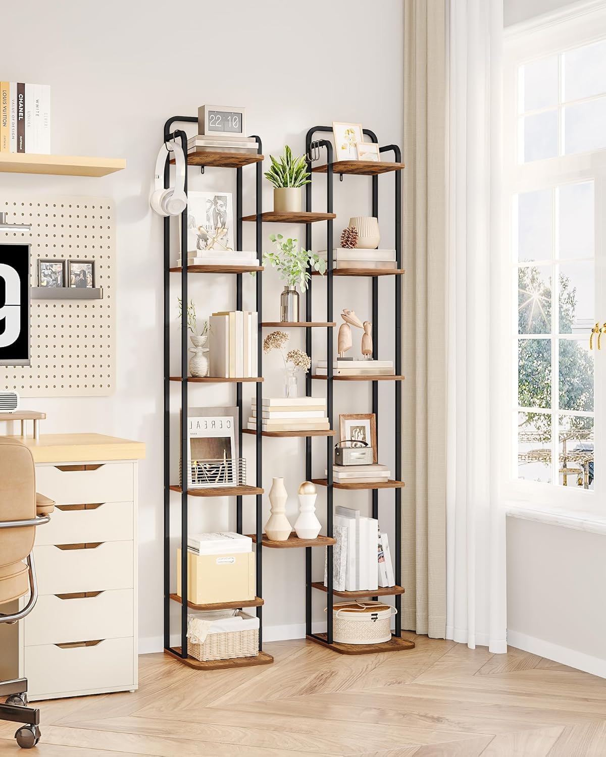 Hzuaneri shoe rack assembly guide demonstrates easy setup with labeled parts.
